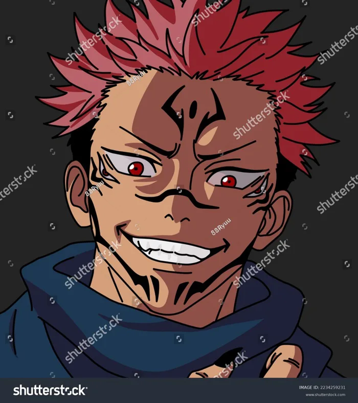 Ryomen Sukuna Anime Jujutsu Kaisen: Hình minh họa có sẵn 2234259231 |  Shutterstock
