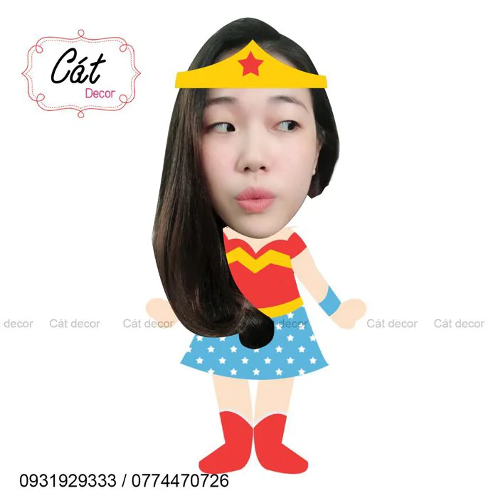 Chibi siêu nhân - ChibiW2 - Cát Decor Trang trí Đà Nẵng