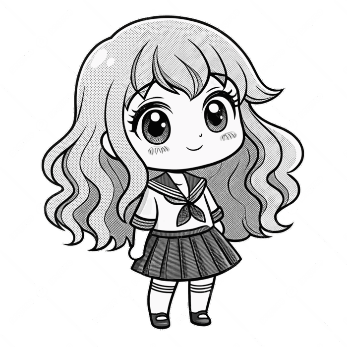 Bộ sưu tập ảnh chibi tóc dài ngọt ngào đốn tim người xem - hinhanhdep3d.com