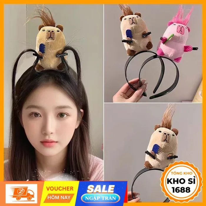 Kẹp tóc Capybara chibi dễ thương ,bờm xược chụp ảnh, phụ kiện tóc búp bê hoạt hình, phụ kiện tóc nữ E1962 | Shopee Việt Nam