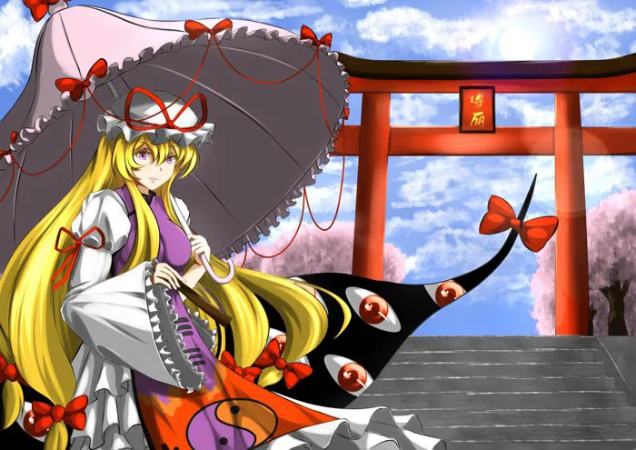 Download Yukari Yakumo Anime Touhou HD Wallpaper | 3507x2480 | Wallpaper  Abyss