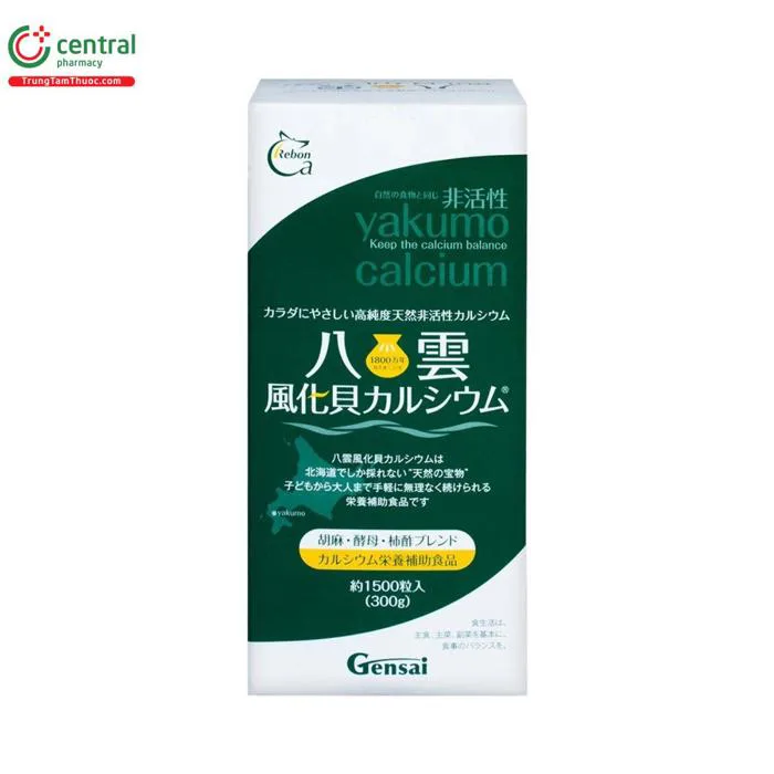 Thuốc Canxi thiên nhiên phong hóa sò Yakumo Calcium - Bổ sung canxi