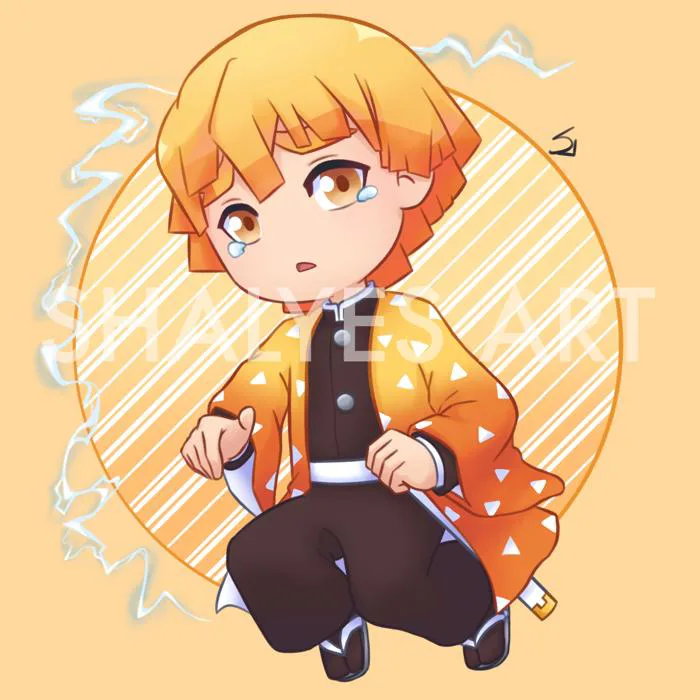 Zenitsu chibi by Shalyes on DeviantArt