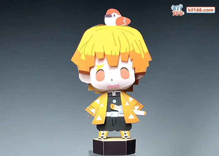 Chibi Zenitsu Agatsuma ver 1 - Demon Slayer (Kimetsu no Yaiba) - Kit168 - Shop Đồ Chơi Mô Hình Giấy Papercraft Toy