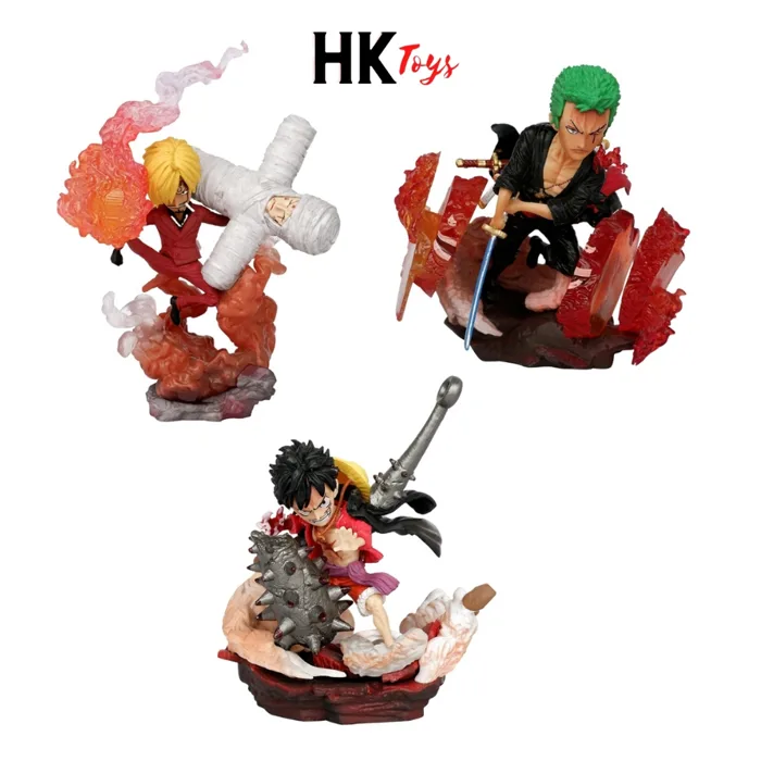 Mô Hình OnePiece Luffy, Zoro, Sanji G5 chibi - Cao 9 - 14cm - nặng 140gram - Figure OnePiece - Có Hộp Màu | Shopee Việt Nam
