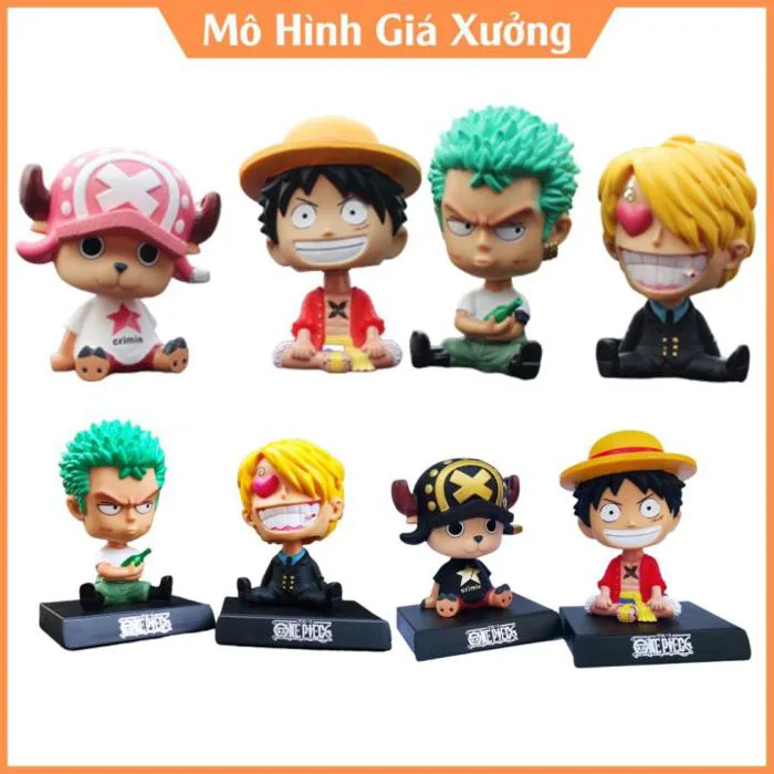 Mô hình One Piece Luffy Zoro Sanji Chopper lắc đầu Chibi siêu dễ thương ngỗ nghĩnh - Quà tặng , bầy bàn siêu đẹp | Lazada Việt Nam
